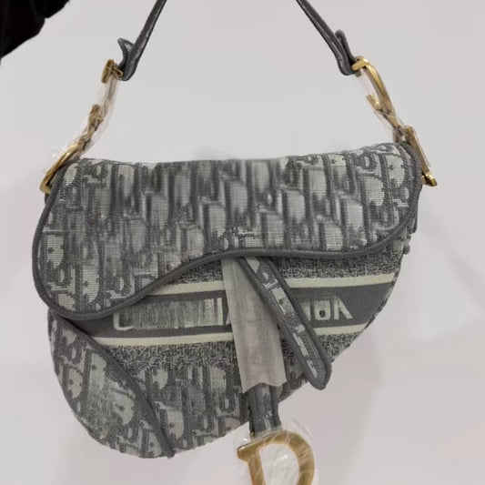 grey saddle bag